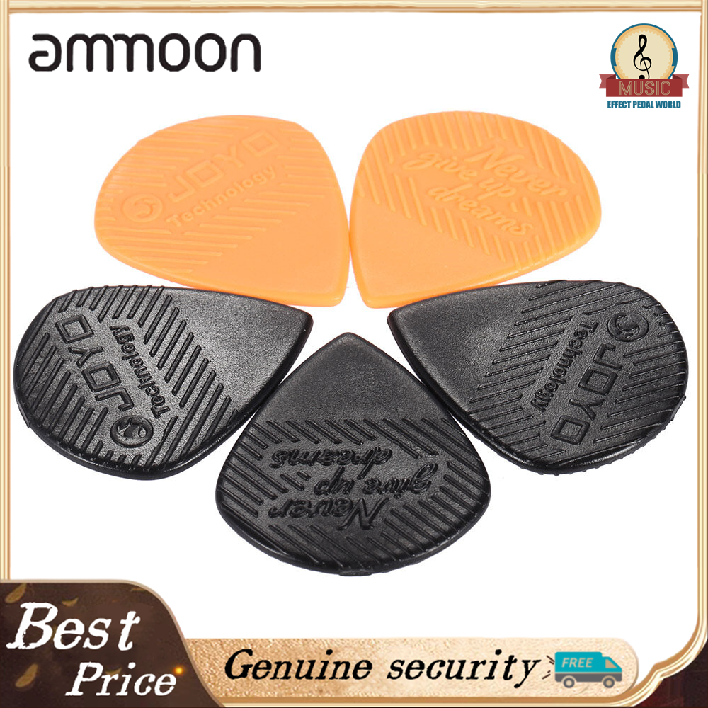 5pcs Plastic Triangle Shape Guitar Pick Plectrum 3pcs in Black 2pcs in Orange