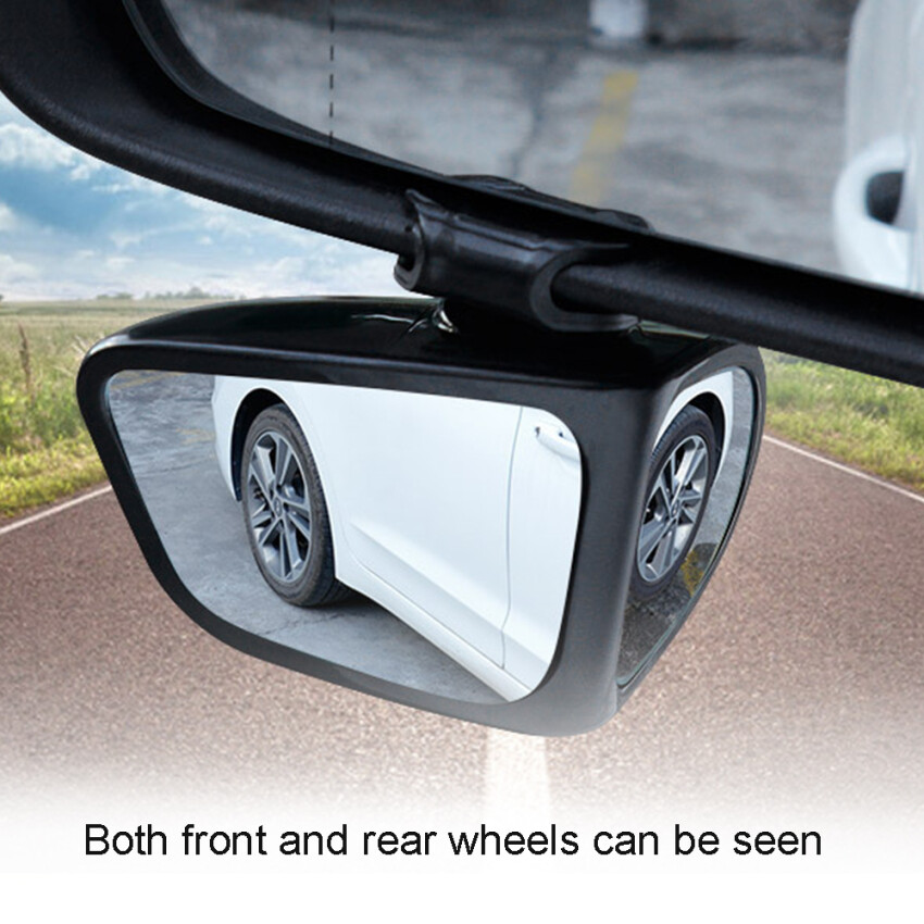 2pcs 360-Degree High-Definition Car Blind Spot Mirror Rotatable And Adjustable 2 Side Wide-Angle Exterior Car Rearview Mirror Parking Mirror