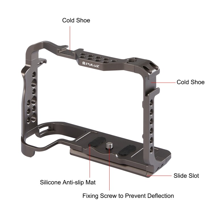 PULUZ Video Camera Cage Stabilizer for Canon EOS R5 / EOS R6, without Handle