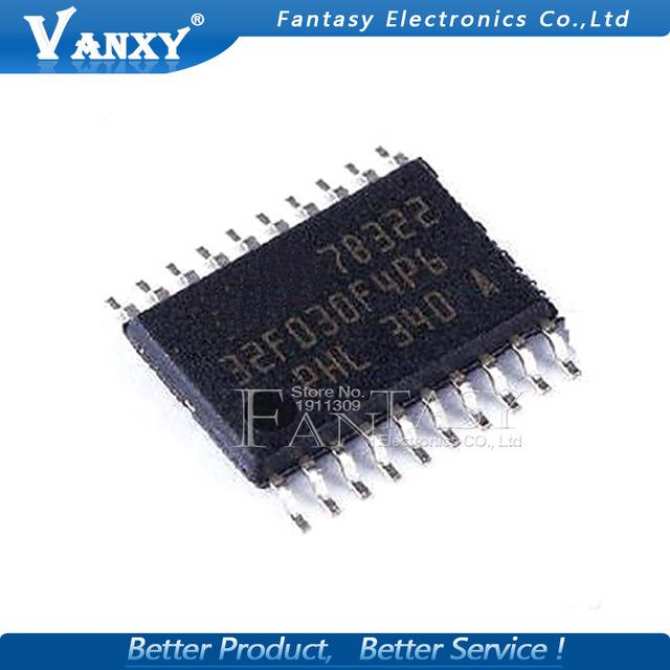 5pcs stm32f030f4p6 tssop-20 stm32f030 tssop 32f030f4p6 smd value-line arm-based 32-bit mcu