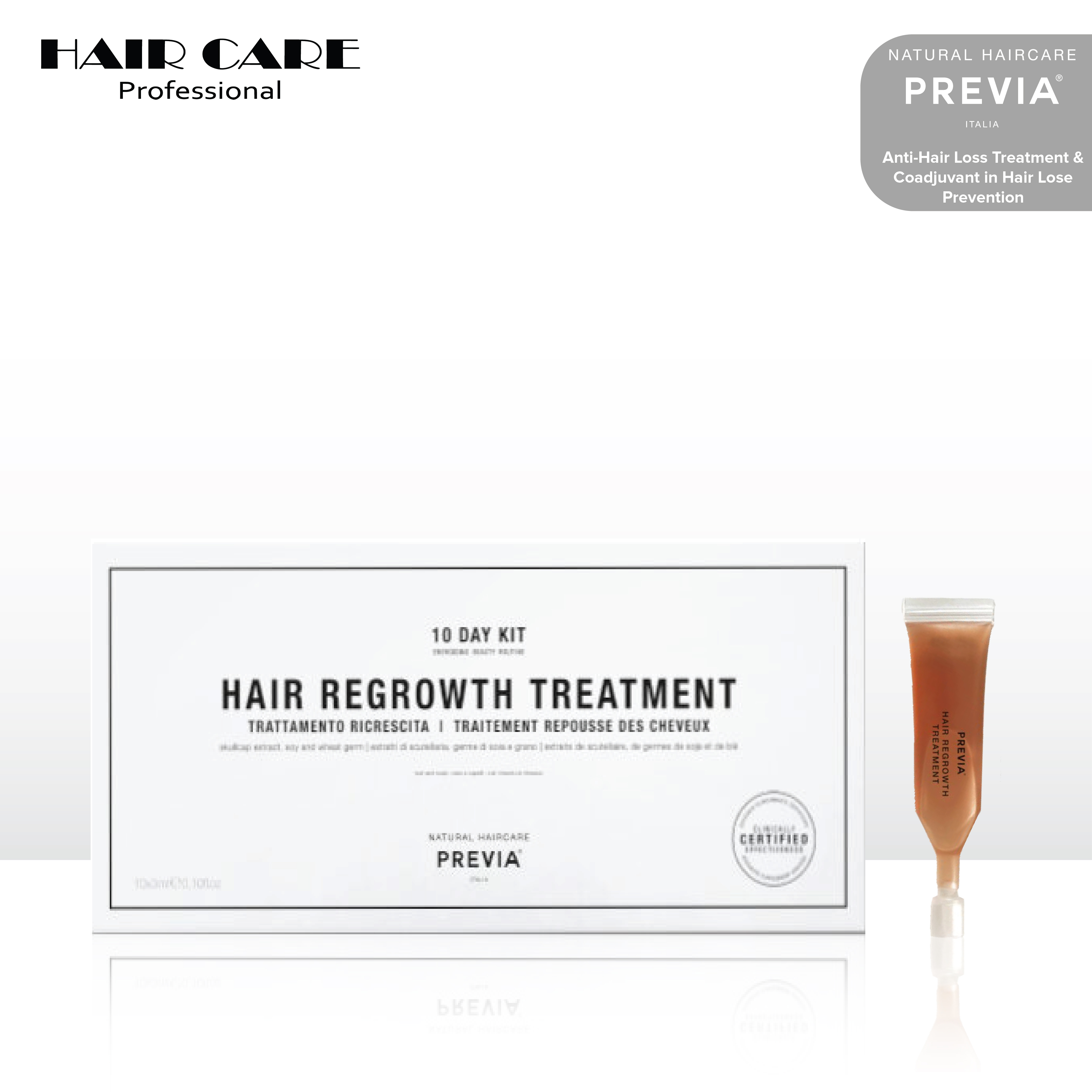 PREVIA 10 DAY KIT HAIR REGROWTH TREATMENT 10*3ML - For Anti Hair Loss  Stimulating & Invigorating | Lazada