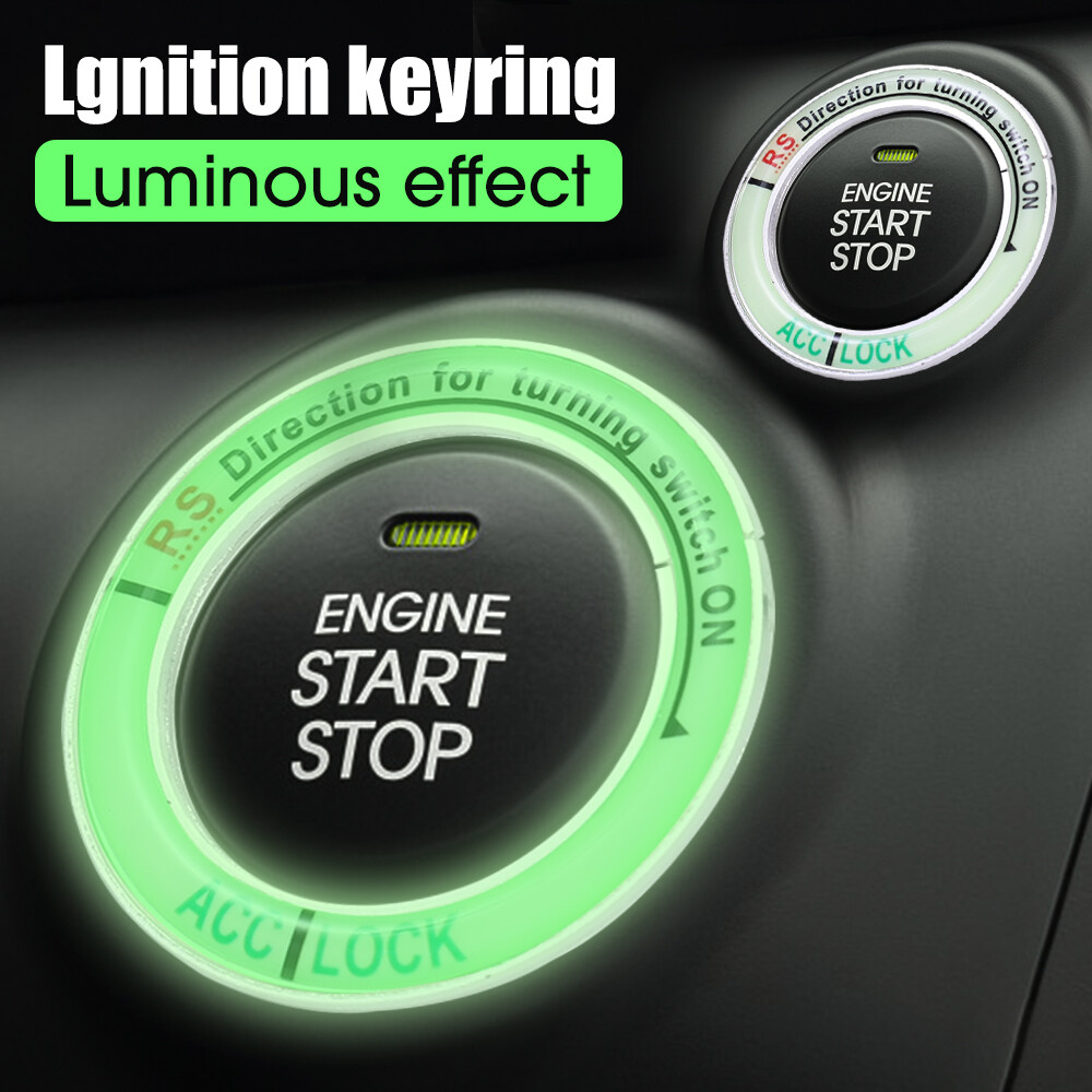 Latest Universal Car Ignition Switch Luminous Interior Sticker Rings for Auto Motorcycle Key Ring Hole Sticker Ignition Cover
