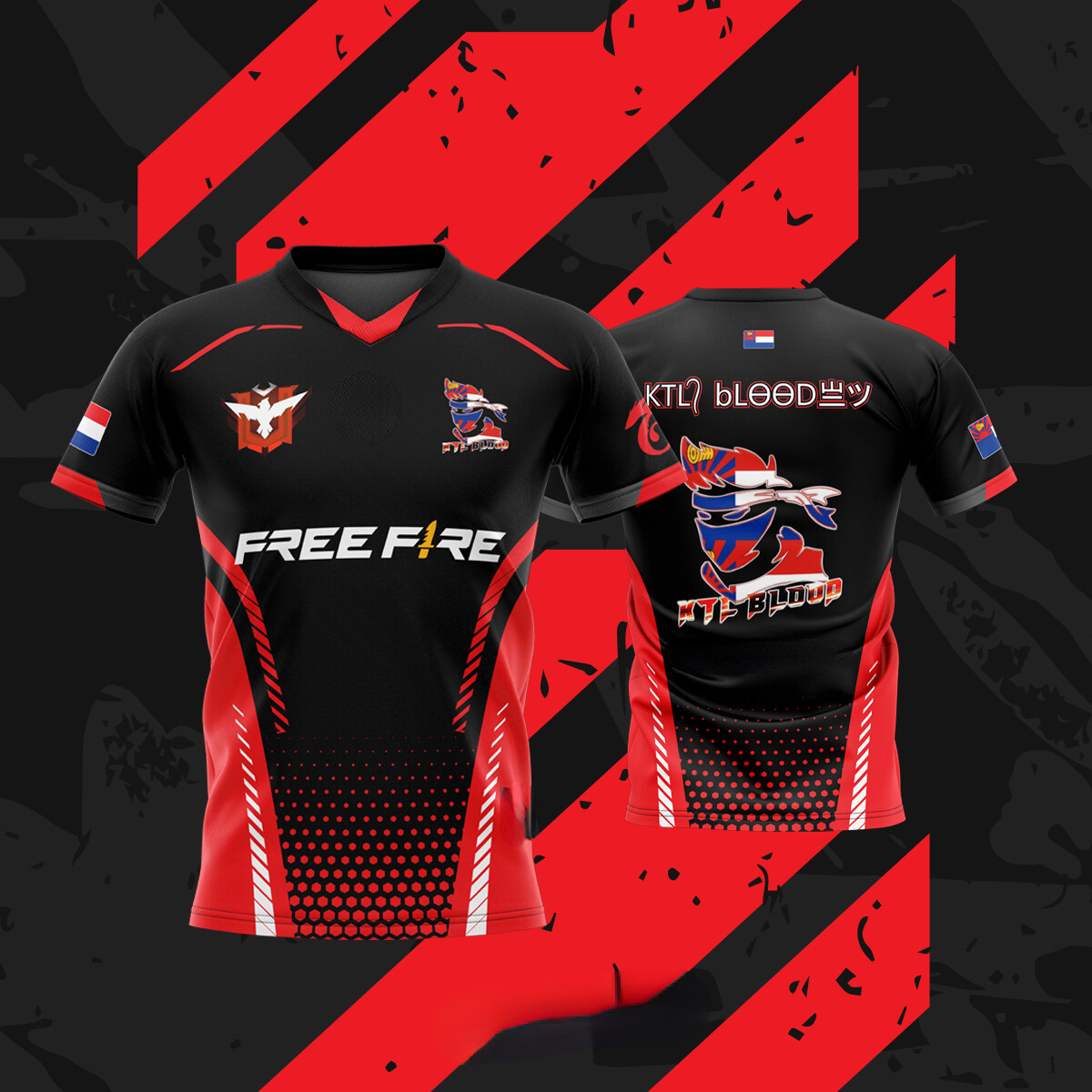 Jersey Gaming Free Fire / Baju Guild Free Fire Murah Tkl Shirt Free Nickname Dan Logo | Lazada
