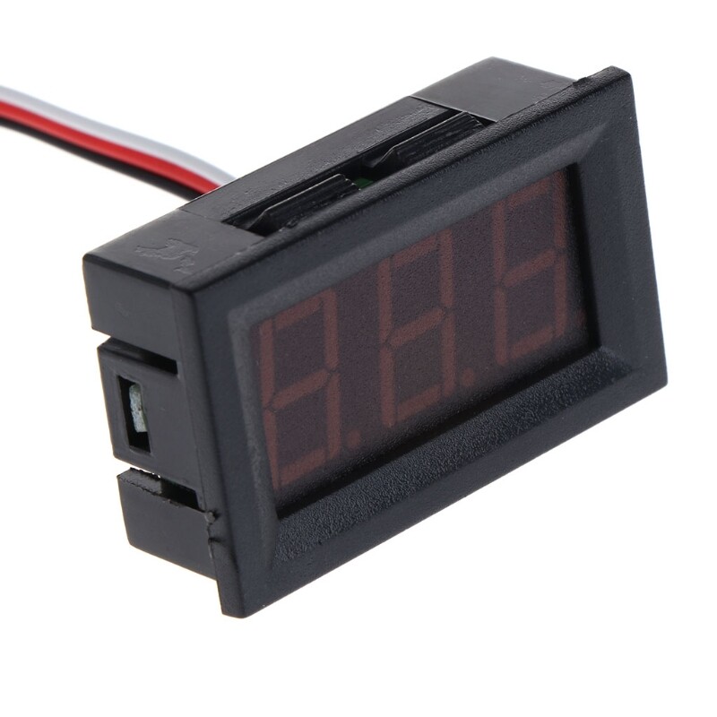 DC 0-100V 3-Wire Voltmeter LED 0.56in Digital Voltage Meter Panel Monitor Tester