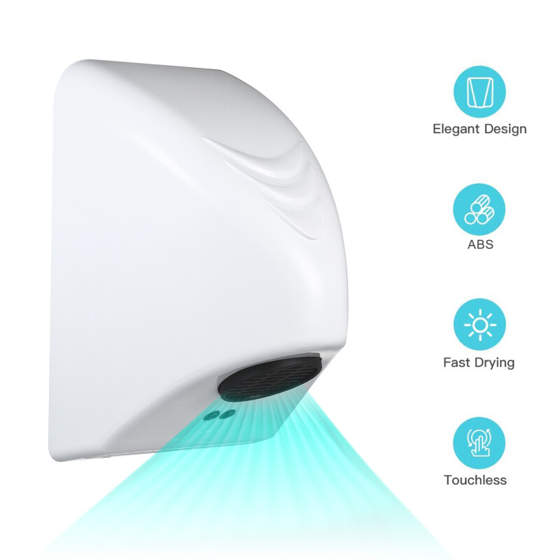 Automatic Commercial Hand Dryer 600W Electric Hand Dryers Household Hand-Drying Device Bathroom Warm Wind Hand Blower Plastic Cover