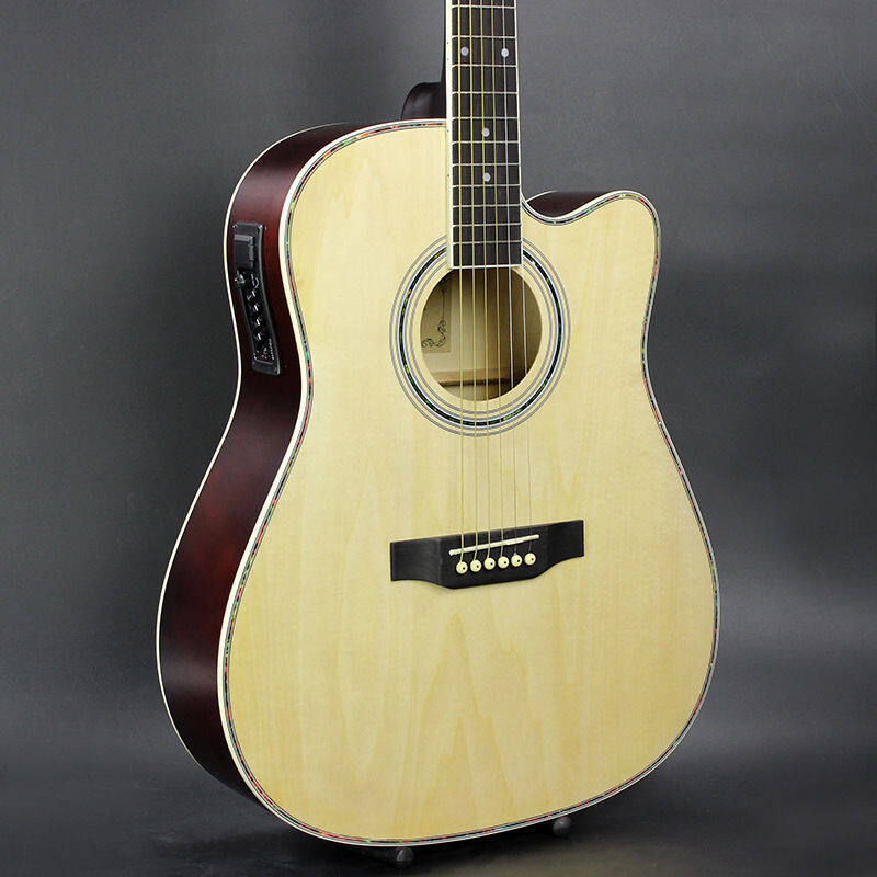 41-inch folk guitar electric box with EQ basswood guitar mid-range guitar log color∞ Malaysia