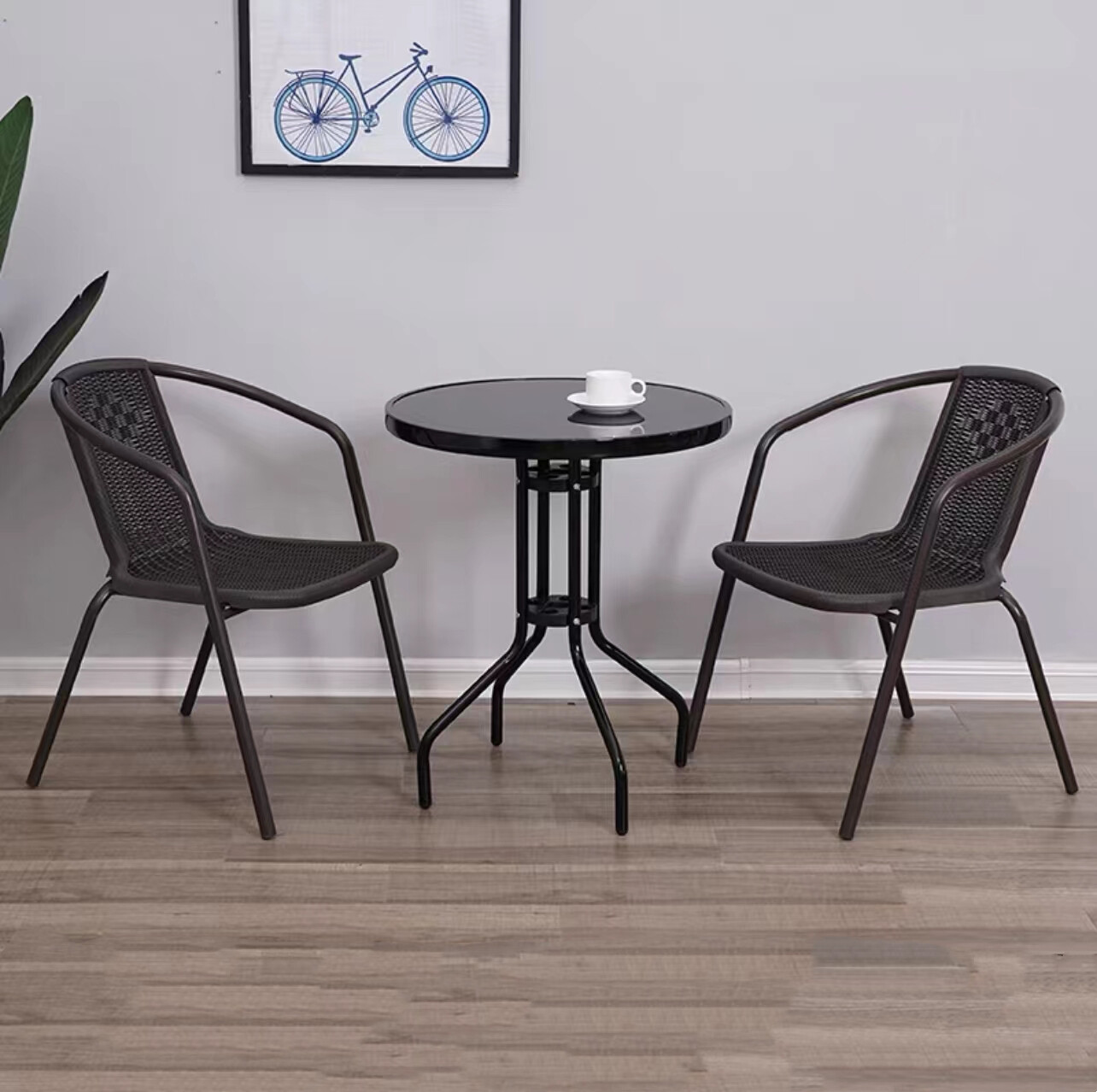 KIMDELIN Outdoor Furniture Garden Set 4 Chairs and 1 Table For Balcony