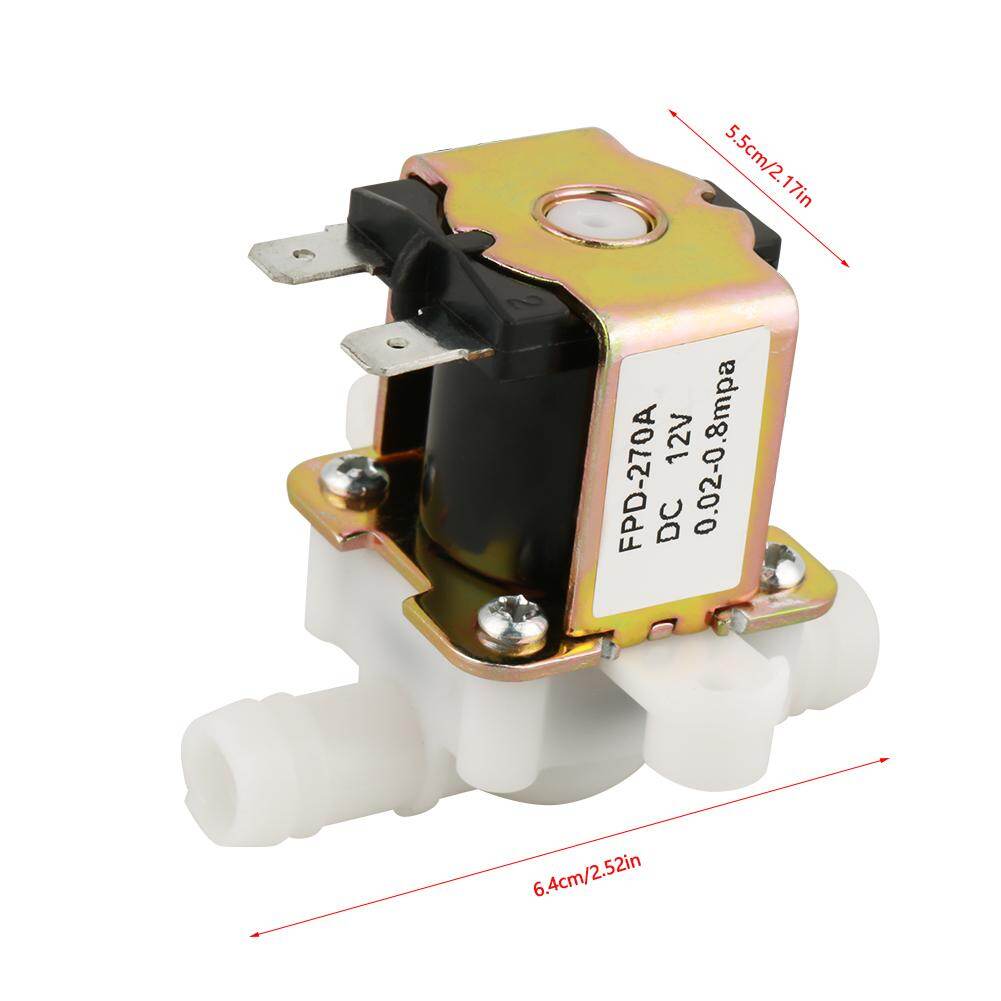 chasoee DC12V OD12mm Plastic Electromagnetic Valve Normally Closed Water Inlet Flow Switch