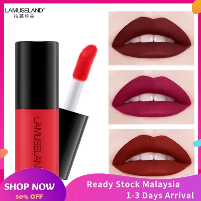 【12 Colors Lip Gloss】 LAMUSELAND Matte Lipstick Lip Makeup Samples HZ44