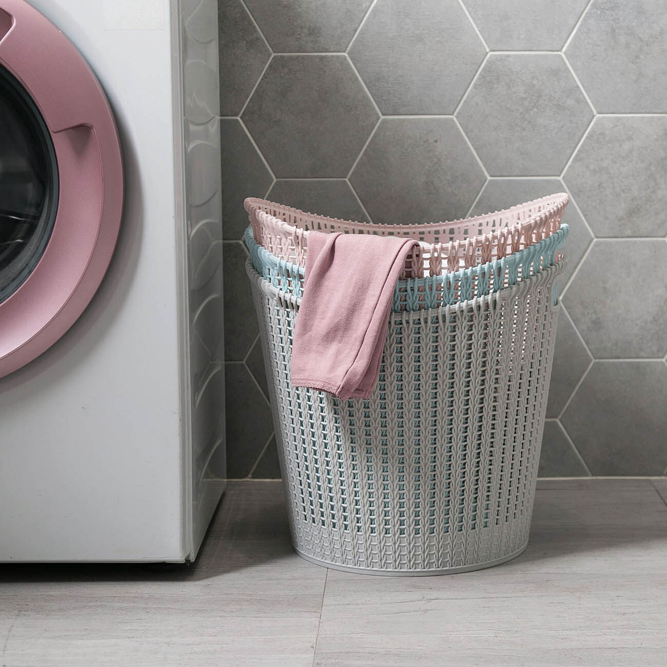 CNMF High-Capacity Hollow Washable Resilient Laundry Basket