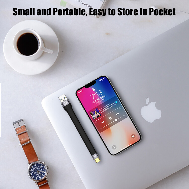 USB ngắn Type-C Cáp sạc nhanh FPC Cáp USB 3.1 Gen2 10Gbps dữ liệu để Loại C Dây Dây sạc nhanh cho điện thoại thông minh Bảng điều khiển trò chơi máy tính bảng hiện tại