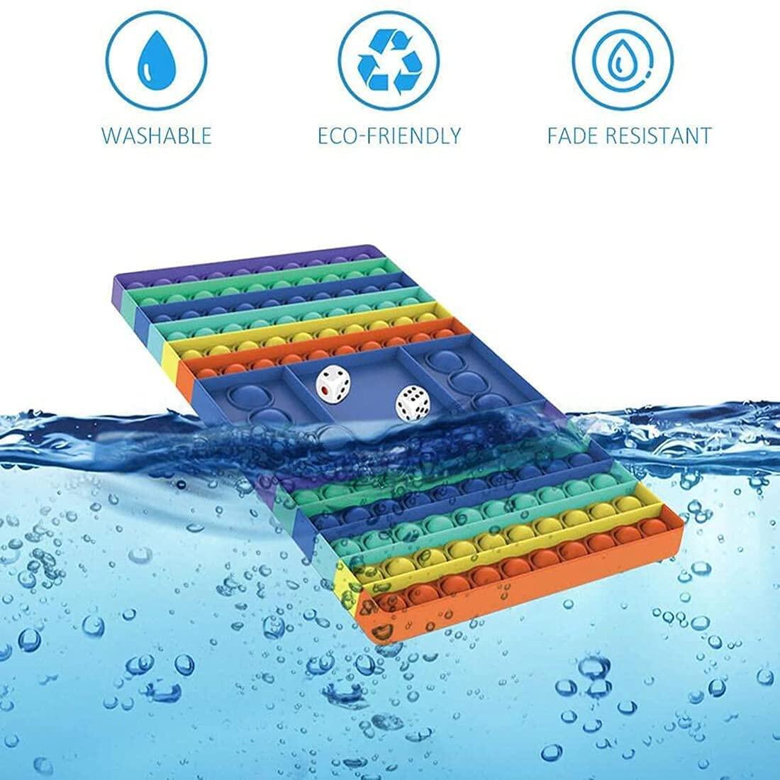 Big Pop Game Fidget Toy, Extra Large Sensory Bubble Rainbow Chess Board