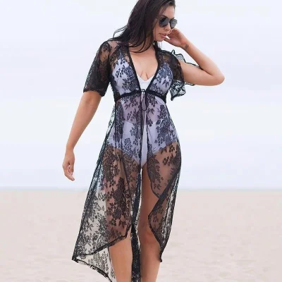 Women Lace Crochet Bikini Cover Up Swimwear Bathing Suit Summer Beach Dress