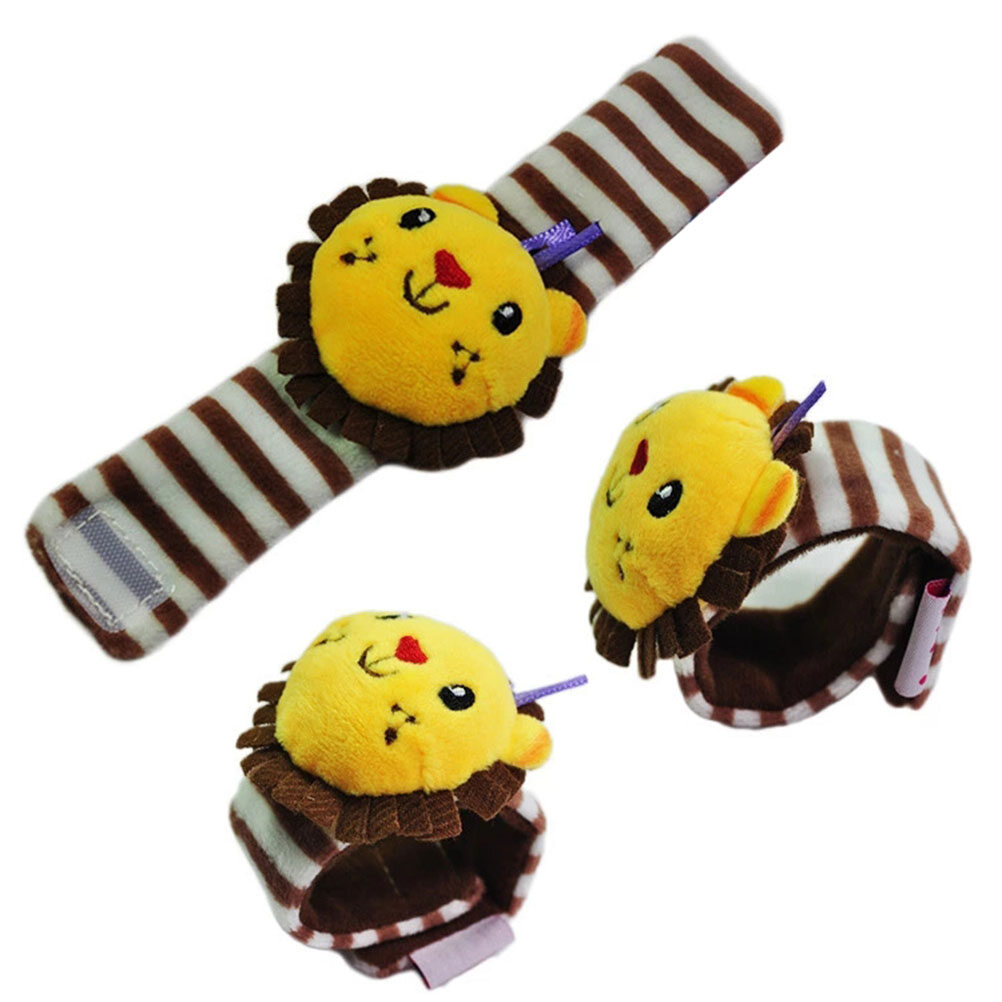 2pcs Uni Infant Baby Animal Cute Wristband Rattles Toys Plush