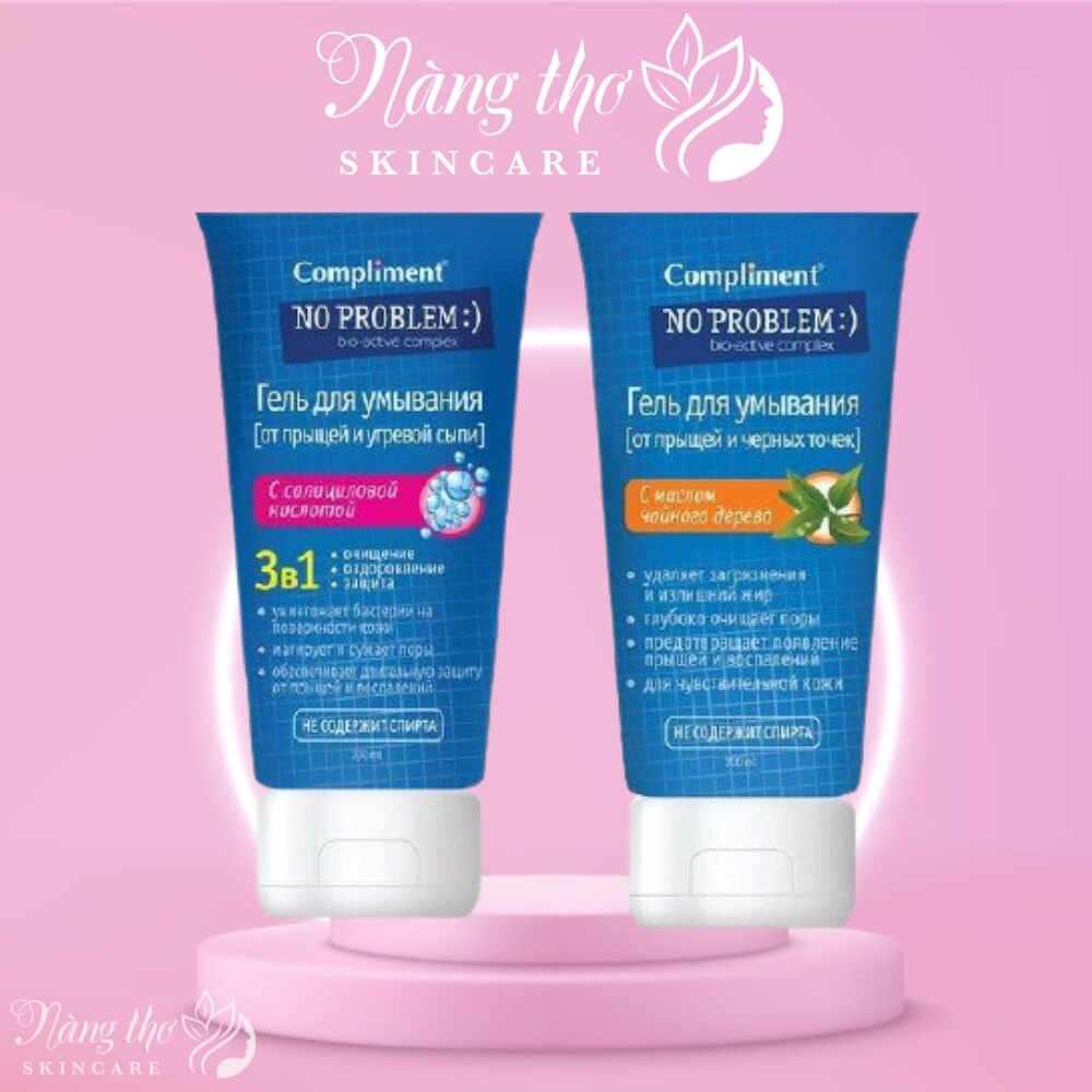 Sữa rửa mặt Compliment No Problem 200ml ngăn ngừa mụn ,giảm viêm ,da dầu