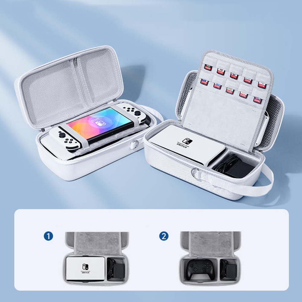 Chuyển đổi OLED túi lưu trữ Bộ chuyển đổi Nintendo V1 V2 / Lite dung tích lớn du lịch lưu trữ Pouch cho chuyển đổi bảng điều khiển trò chơi phụ kiện Chân dock sạc điện thoại lưu trữ