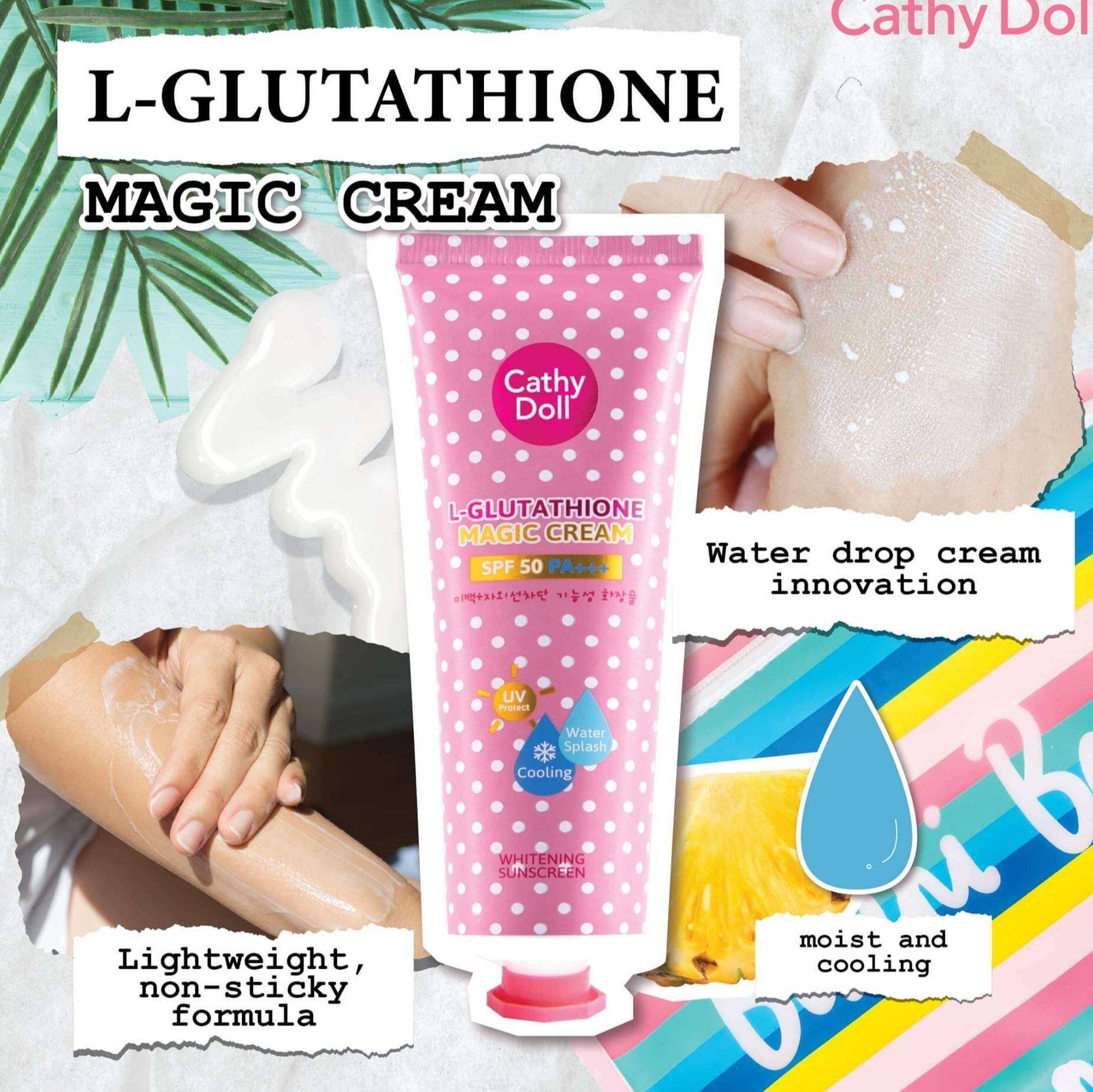 Cathy Doll L- Glutathione Magic Cream SPF50 PA+++ 60ml 100% Original From  Thailand | Lazada
