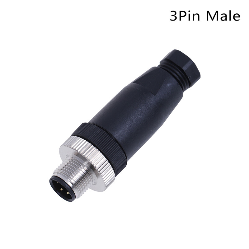 WORE 1Pc M12 sensor connector 3/4/5 pin male/female straight/right angle plug