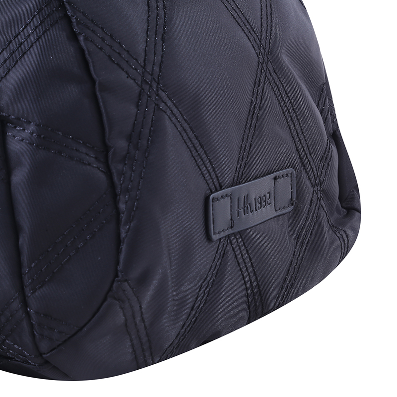 Black Messenger Bag Large-capacity Simple and Versatile Wide-band Rhombus Shell Bag