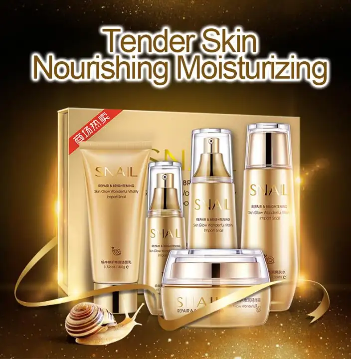 snail repair and brightening skin glow