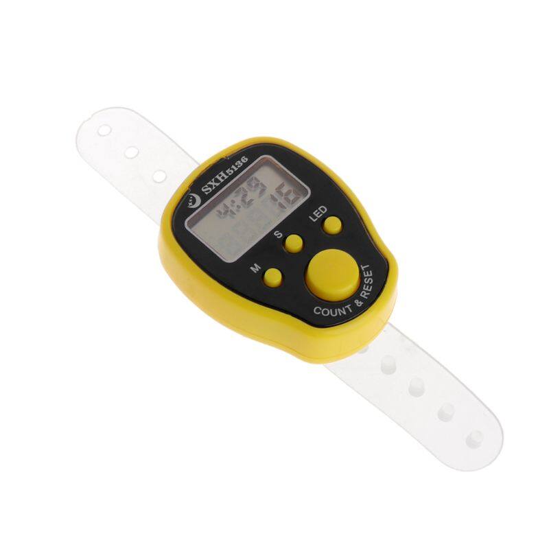 Đồng Hồ Đếm Ngón Tay Bộ Đếm Kỹ Thuật Số Điện Tử LCD, Với Thời Gian Và Đèn Nền
