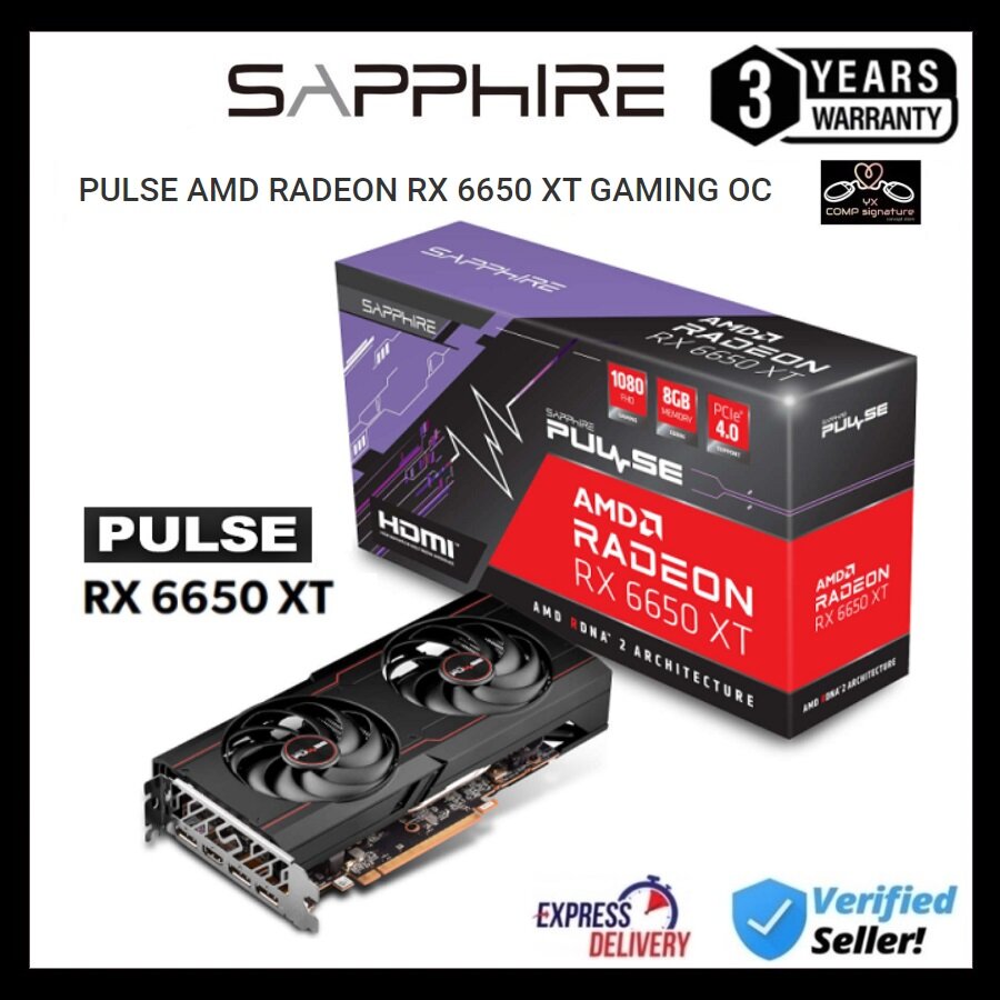SAPPHIRE PULSE AMD RADEON RX 6650 XT GAMING OC 8GB GDDR6 RX6650XT | Lazada