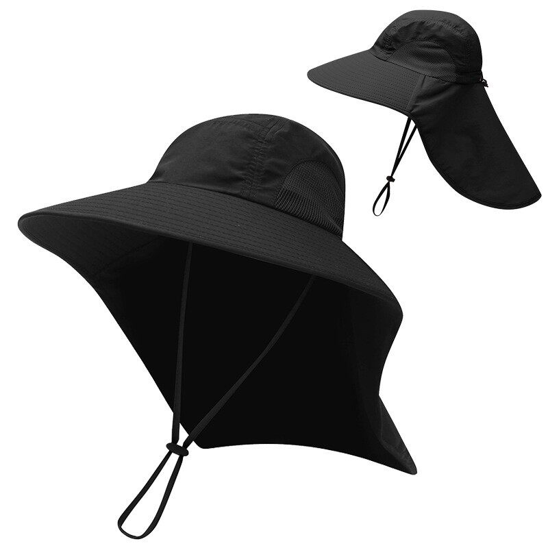Wide Brim Bucket Hat with Neck Cover Quick Dry for Men Women Fishing Outdoor Sports Jungle Hiking Gardening Fishermen Sun Hat Cap