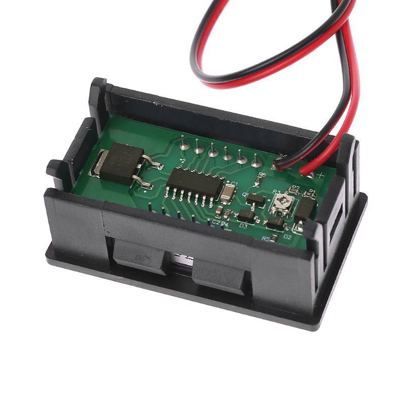 DC 5V-120V Digital Voltmeter LED Display Panel 2 Wire Volt Voltage Test Meter For 12V 24V 96V Electromobile Motorcycle