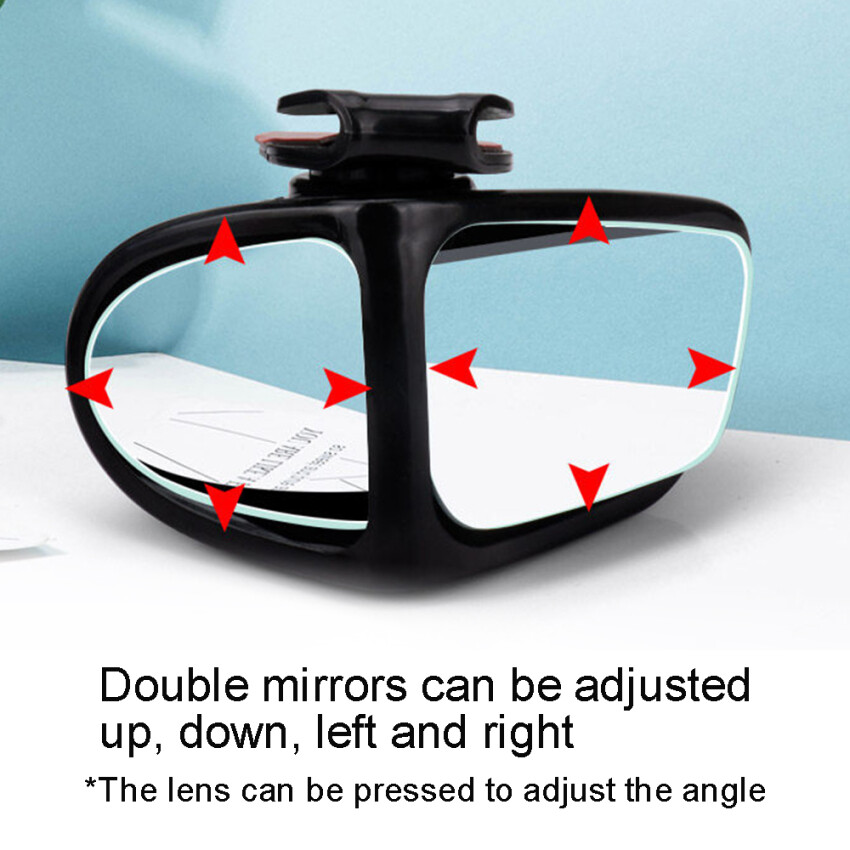2pcs 360-Degree High-Definition Car Blind Spot Mirror Rotatable And Adjustable 2 Side Wide-Angle Exterior Car Rearview Mirror Parking Mirror