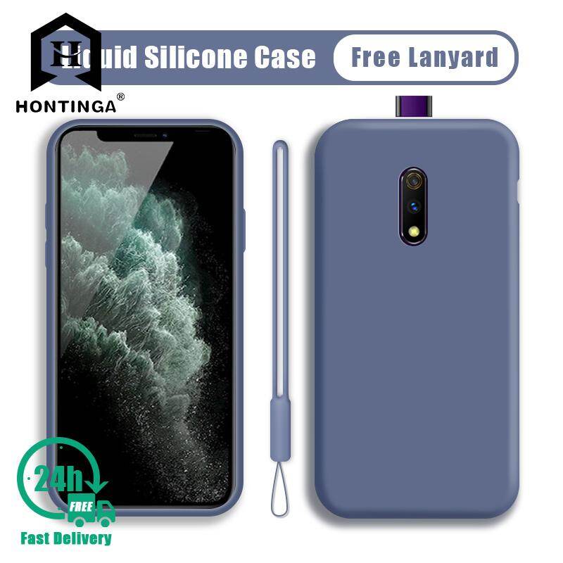 Hontinga Casing For OPPO K3 Realme X Case Original Liquid Silicone Case Soft Slim Cover Cases Coque Funda Shockproof Casing Back Cover Phone Case Softcase