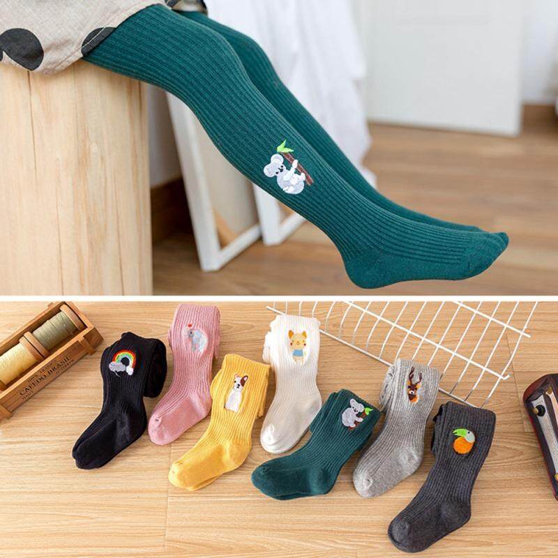 Bbabyme Mùa Thu Toddler Bé Gái Quần Mềm Xà Cạp Vớ Trẻ Em Dễ Thương Stretchy Thêu Động Vật In Đáy