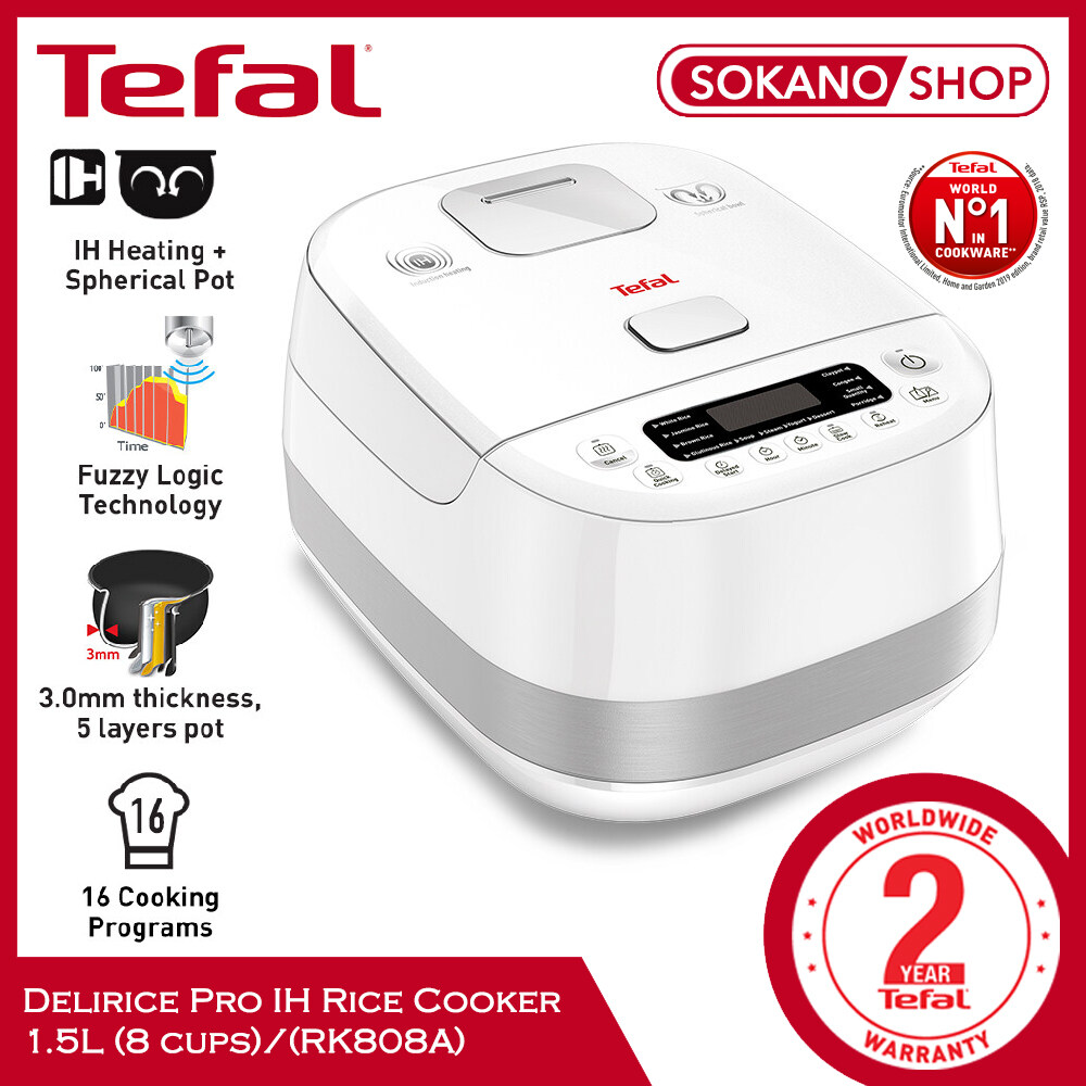 Tefal (RK808) Delirice Pro IH Rice Cooker 1.5L (8 cups) Rice Cooker/Periuk Nasi Lazada