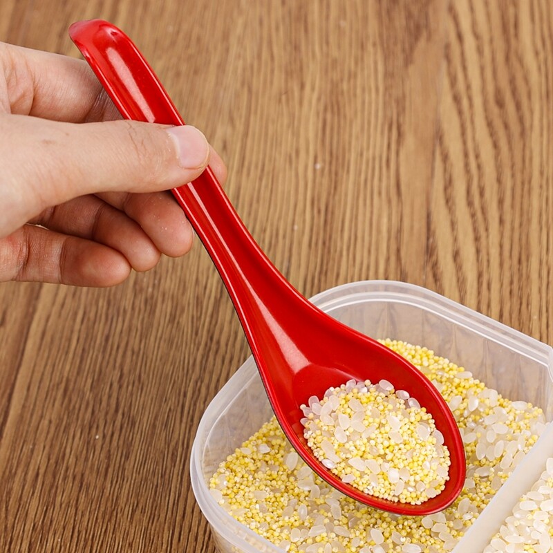 Cán bằng nhựa dài muỗng Bộ đồ ăn nhà bếp cho súp cháo cà phê tráng miệng muỗng