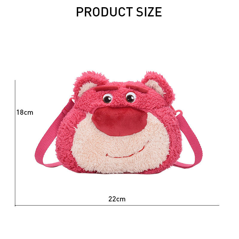 AMILA strawberry bear plush toy children's diagonal bag