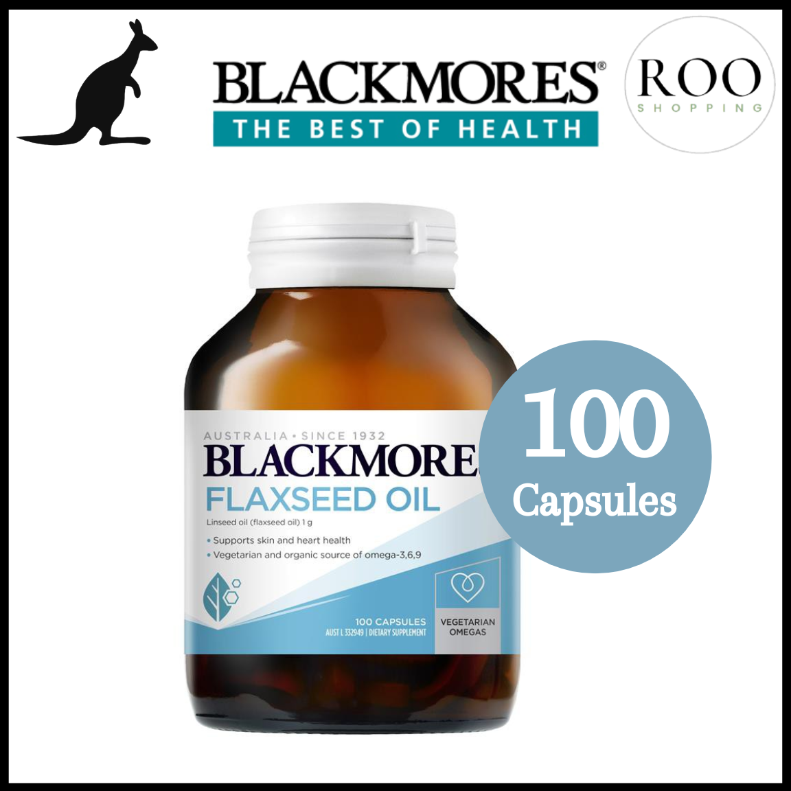 Blackmores Flaxseed Oil 1000mg Omega3 Vegetarian 100 Capsules Lazada