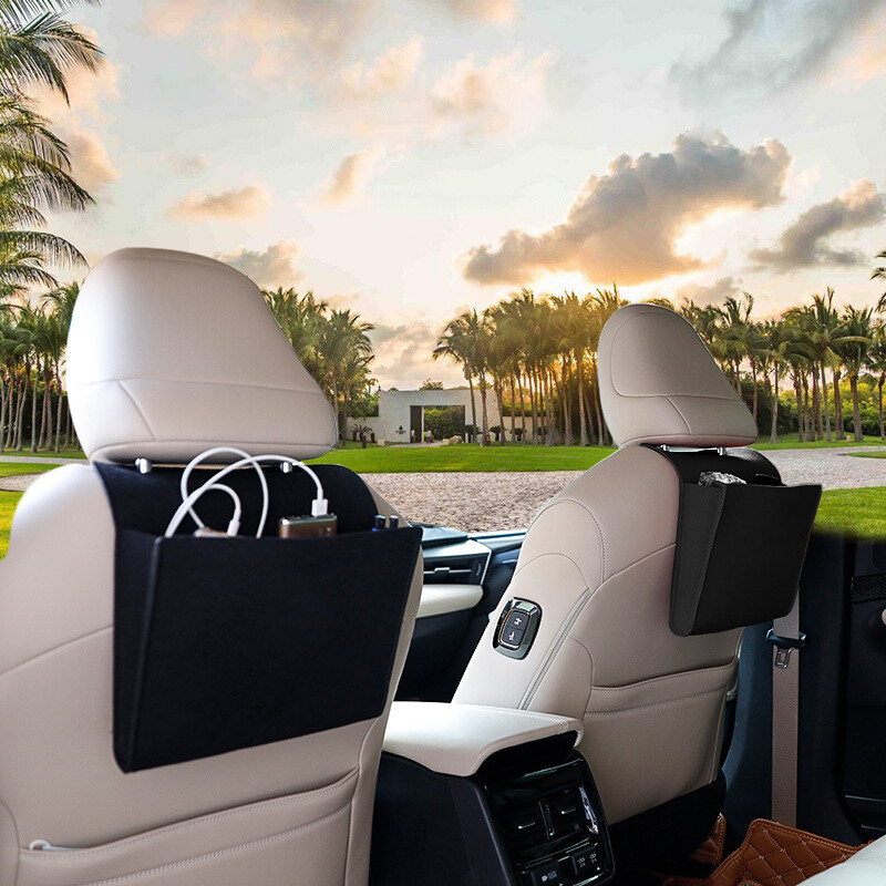 Túi Đựng Đồ Phía Sau Ghế Xe Hơi Thoáng Khí, Hộp Sắp Xếp Tự Động Đa Chức Năng Phụ Kiện Nội Thất Xe Hơi