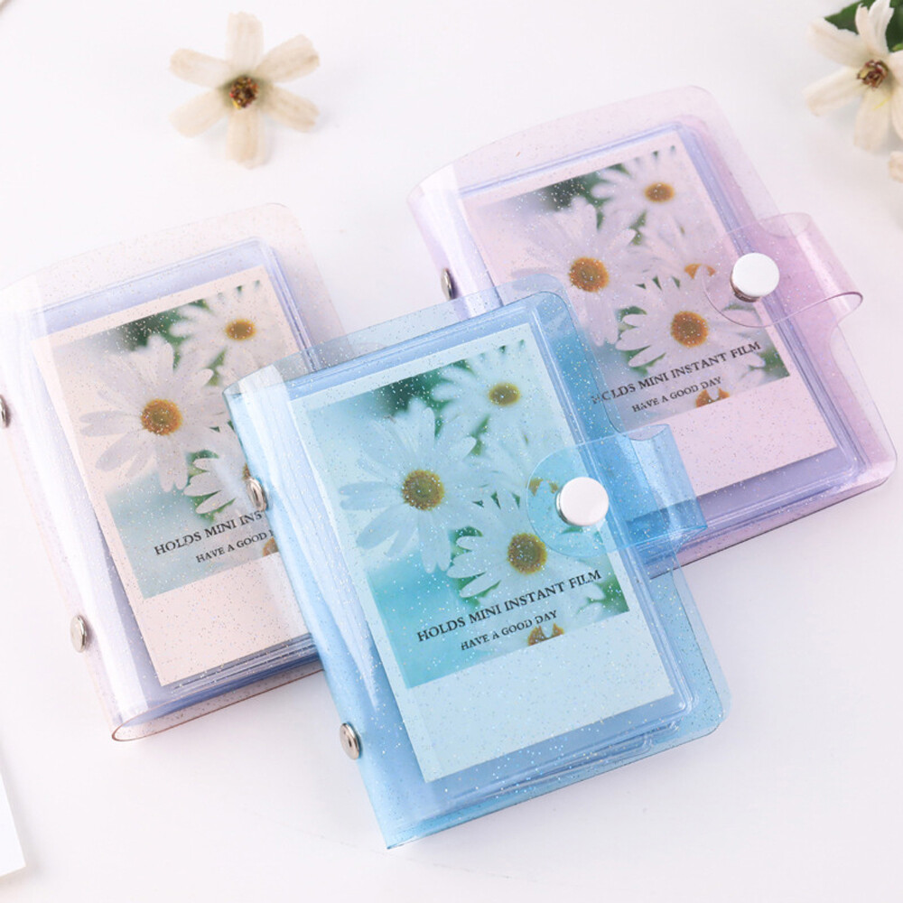 MMLUCK Cute 3 inches Card Stock LOMO Cards Binders Albums Jelly Color Instax Album Photo Album Card Holder Mini Photo Album