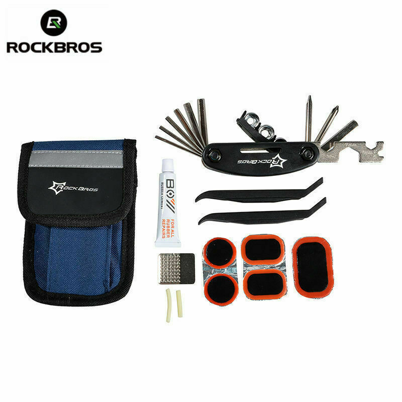 ROCKBROS Protable Mini Multifunctional Repair Tools Bag Cycling Folding Mini Repair Tools Bag With Tire Repair Kit
