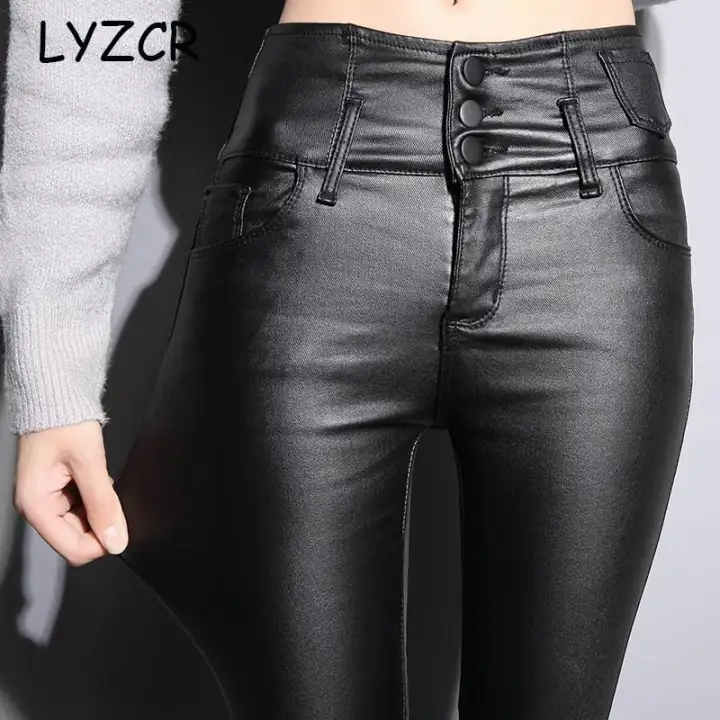 womens skinny leather jeans