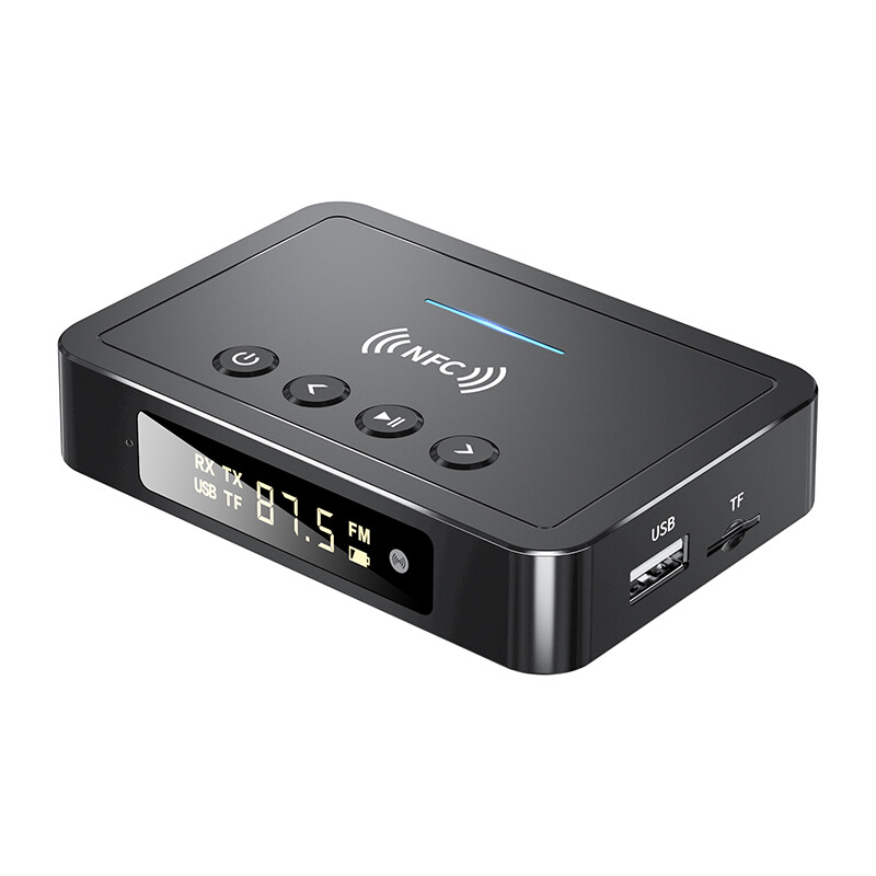 VAORLO Bộ Thu Chuyển Đổi Bluetooth Không Dây Hiển Thị Kỹ Thuật Số Máy Phát Với TF Từ Xa U-Đĩa Phát Âm Thanh Nổi Có Mic, Kết Nối Quang 3.5Mm Dành Cho TV PC