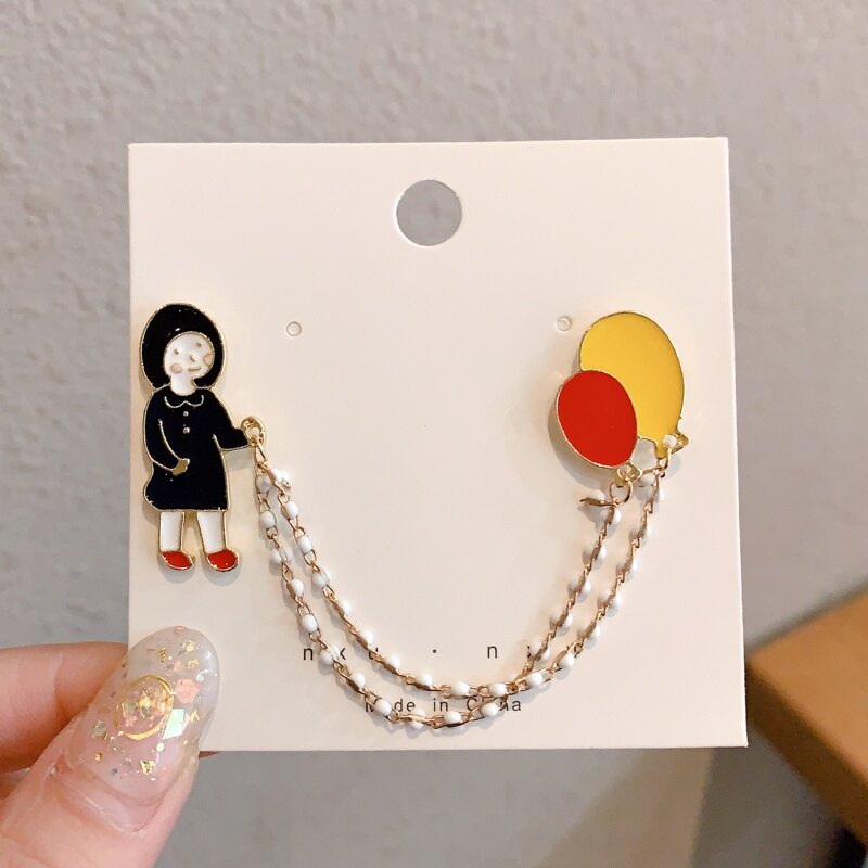 Korean Fashion Brooch Cute Cartoon Pattern