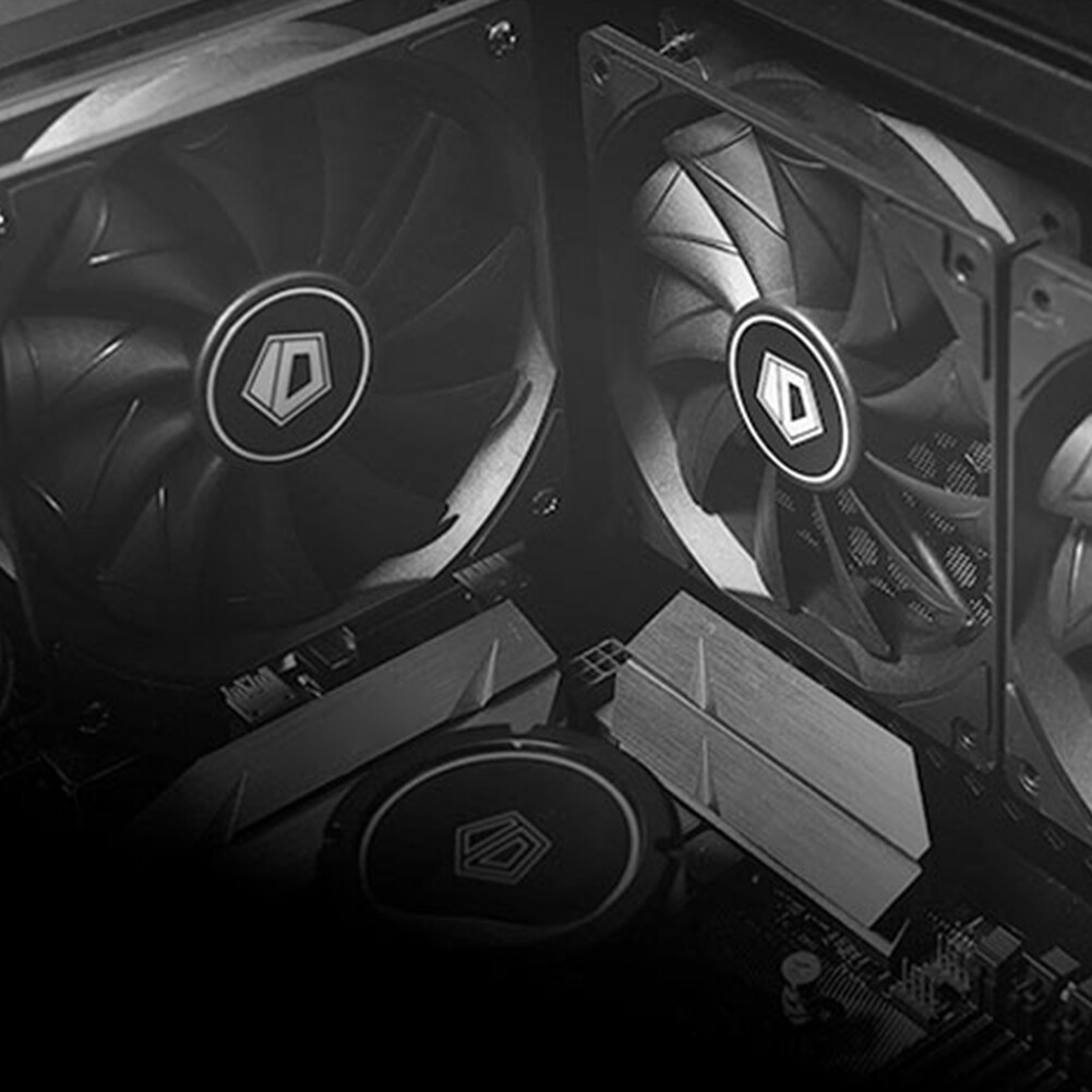 Quạt Làm Mát Khung Gầm Máy Tính Để Bàn 4 Chân 120Mm ID-COOLING, Vỏ Máy Tính PC Quạt Làm Mát PWM
