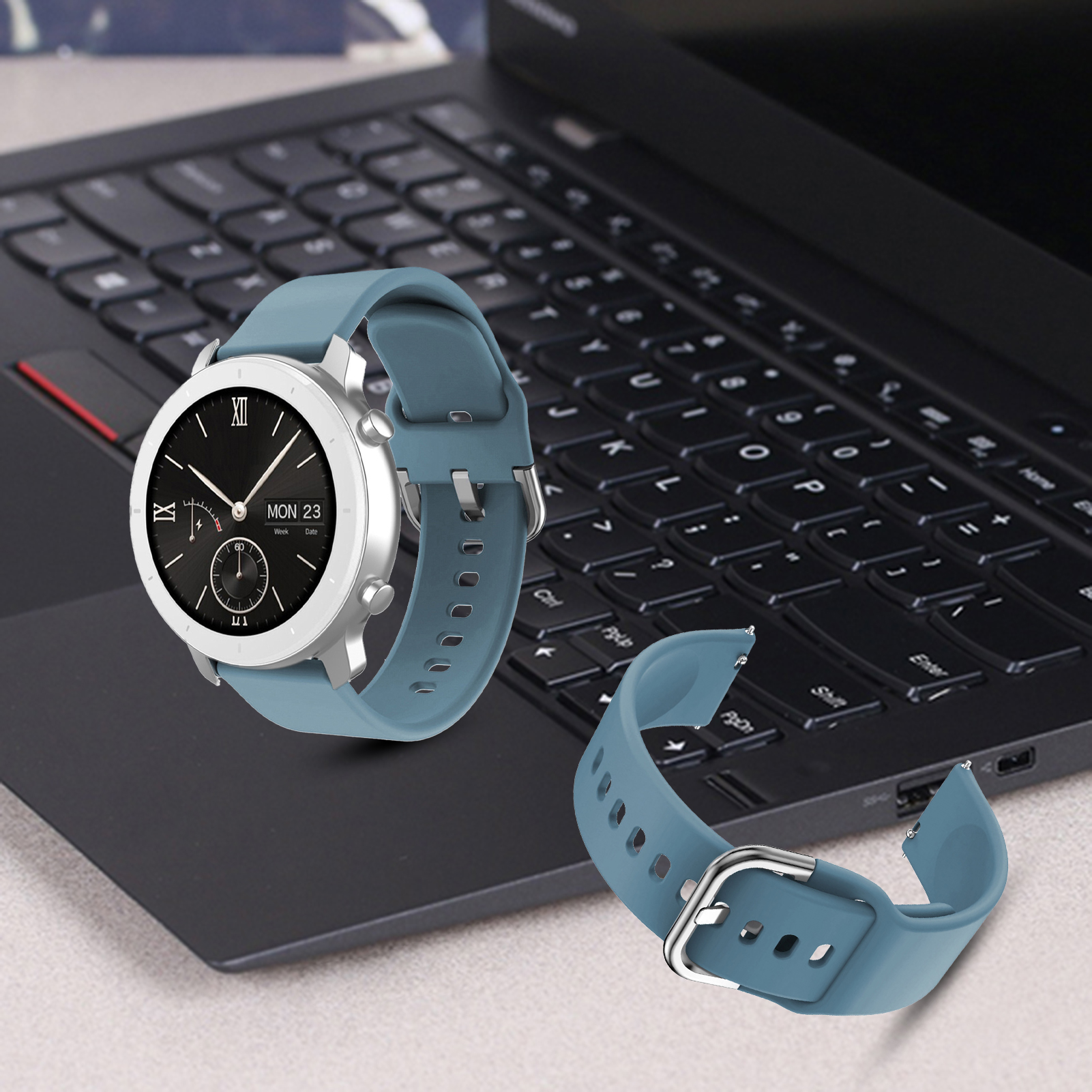 Talent Star Simple Wrist Strap Comfortable Shockproof Unisex 20mm Smartwatch Band Strap