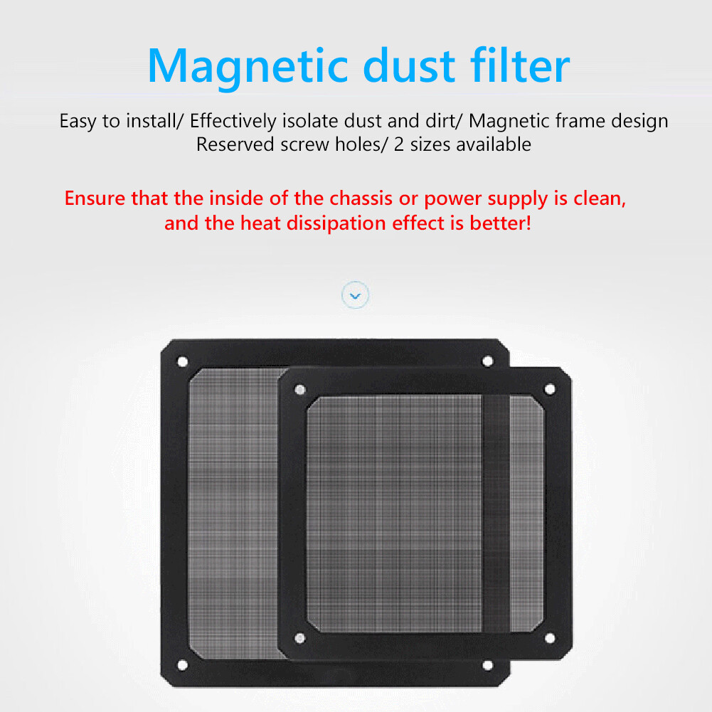 Magnetic Dust Filter PC Computer Case Fan Dustproof Mesh Cover Net Guard