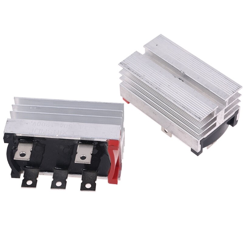 Vỏ Nhôm Kim Loại 35A 50A 1200V, Bộ Chỉnh Lưu Cầu Diode 3 Pha 50Amp SQL50A Mô-đun