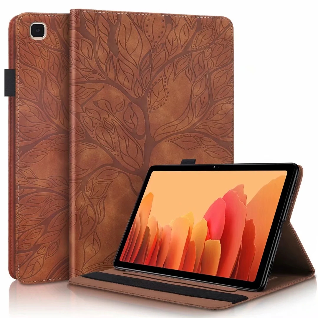 Tablet Protection Case For Samsung Galaxy Tab A7 Lite 8.7" 2021 SM-T220 SM-T225 Fashion Calf Pattern Tree Of Life Flip Leather Stand Cover T220 T225