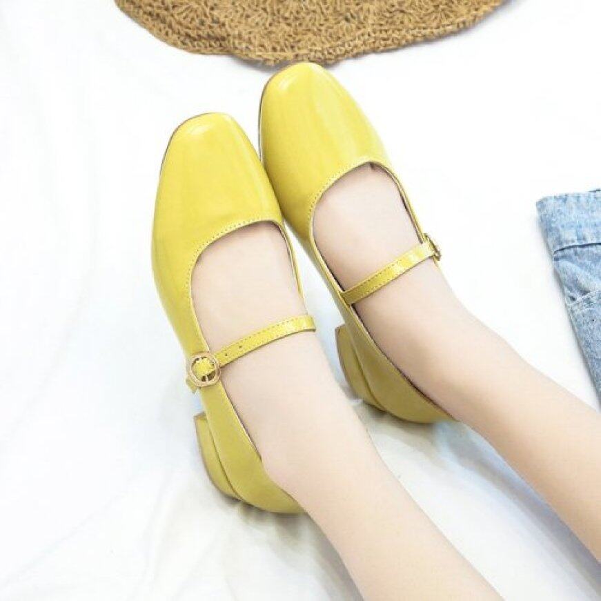 Giày Mary Jane Mới 2020 Giày Cao Gót Đế Chắc Chắn Mũi Vuông Kiểu Pháp Cổ Điển Giày Cao Gót Nghệ Thuật Nhật Bản Giày Đơn Nữ giá rẻ