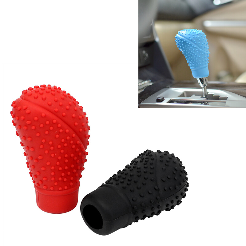 Universal Car Gear Head Shift Knob Cover Gear Shift Handle Ball Collars Antislip Soft Silicone Cover