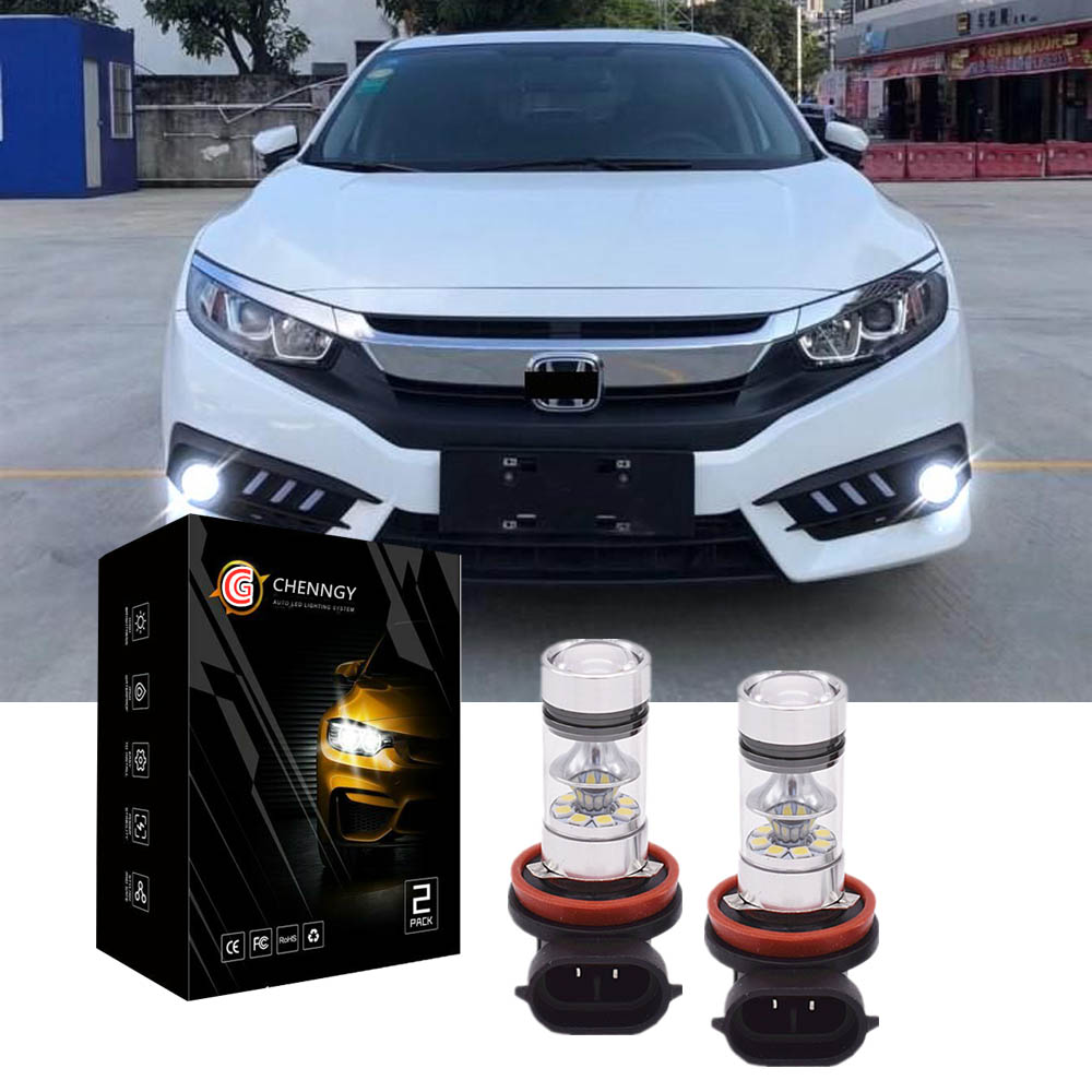 2x Ultra Bright 6000K White H11 H8 LED Fog Light Bulbs for Honda 2x Ultra Bright 6000K White H11 H8 LED Fog Light Bulbs for Honda