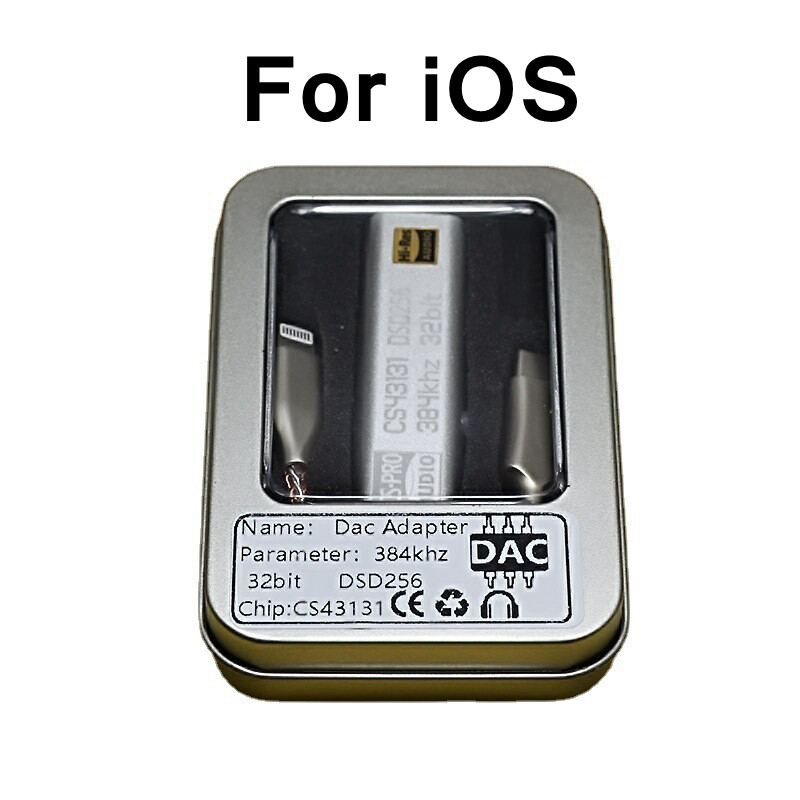 Bộ khuếch đại tai nghe DAC cs43131 dsd256 loại USB C với giao tiếp âm thanh đầu ra 3.5mm để iPhone Máy tính để bàn chip Đầu chuyển âm thanh Hifi AMP